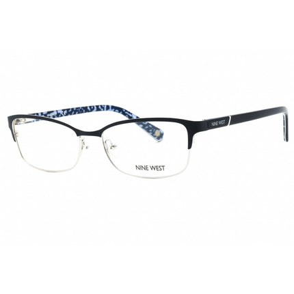 Nine West Women's Eyeglasses - Navy Metal Rectangular Full Rim Frame | NW1087 400 ,