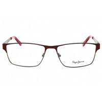 Pepe Jeans Women's Eyeglasses - Red Metal Rectangular Full Rim Frame | PJ1193 CORIN C7 ,