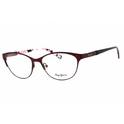 Pepe Jeans Women's Eyeglasses - Burgundy Metal Cat Eye Full Rim Frame | PJ1225 C2 ,