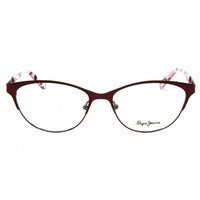 Pepe Jeans Women's Eyeglasses - Burgundy Metal Cat Eye Full Rim Frame | PJ1225 C2 ,