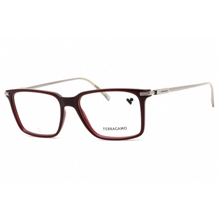 Salvatore Ferragamo Men's Eyeglasses - Opaline Wine Square Full Rim Frame | SF2977 653 ,