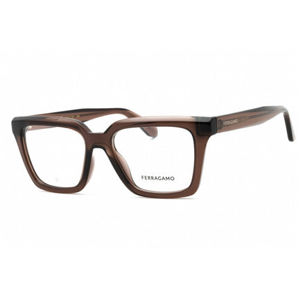 Salvatore Ferragamo Women's Eyeglasses - Transparent Dark Brown Full Rim | SF2985 207 ,