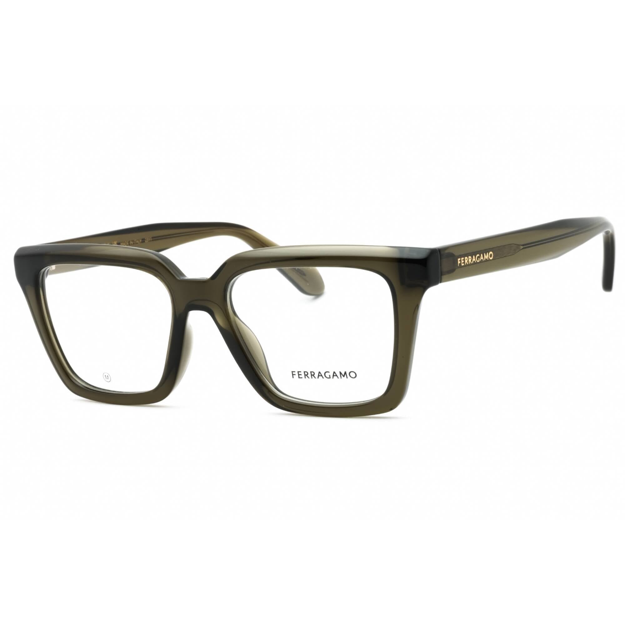 Salvatore Ferragamo Women's Eyeglasses - Transparent Khaki Square