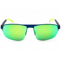 Spyder Men's Sunglasses - Green Mirror Lens Navy Metal Half Rim Frame | SP6038 414 ,