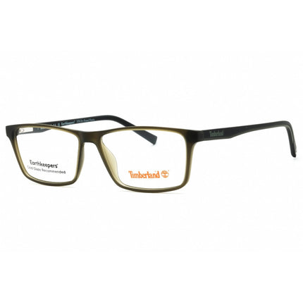 Timberland Men's Eyeglasses - Matte Dark Green Rectangular Full Rim Frame | TB1732 097 ,