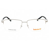 Timberland Men's Eyeglasses - Shiny Gunmetal Metal Square Half Rim Frame | TB1773 008 ,