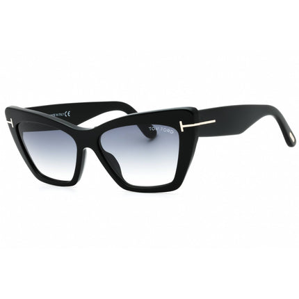 Tom Ford Women's Sunglasses - Shiny Black Acetate Cat Eye Full Rim Frame | FT0871 01B ,