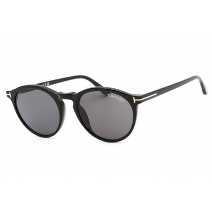 Tom Ford Men's Sunglasses - Shiny Black Plastic Round Full Rim Frame | FT0904 01A ,