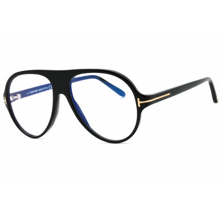 Tom Ford Men's Eyeglasses - Shiny Black Acetate Aviator Full Rim Frame | FT5012-B 001 ,