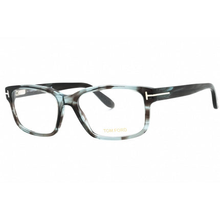 Tom Ford Men's Eyeglasses - Havana Turquoise Acetate Rectangular Frame | FT5313 086 ,
