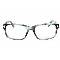 Tom Ford Men's Eyeglasses - Havana Turquoise Acetate Rectangular Frame | FT5313 086 ,