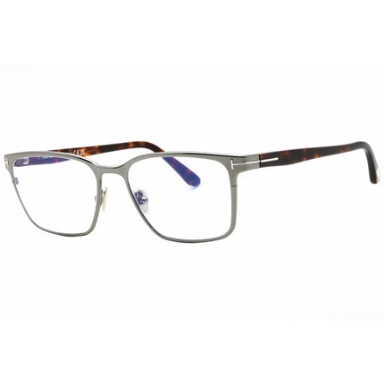 Tom Ford Men's Eyeglasses - Shiny Gunmetal Metal Square Full Rim Frame | FT5733-B 008 ,
