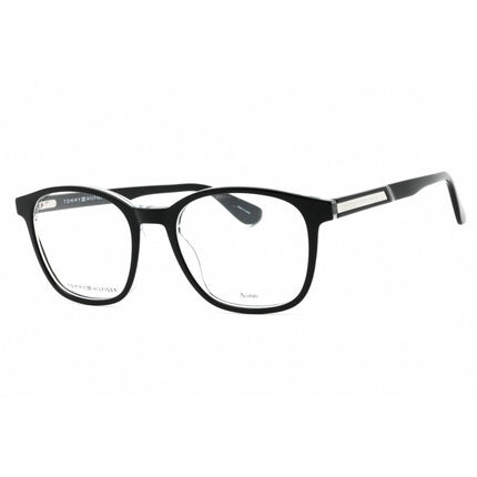 Tommy Hilfiger Men's Eyeglasses - Black Crystal Square Full Rim | TH 1704 07C5 00 ,