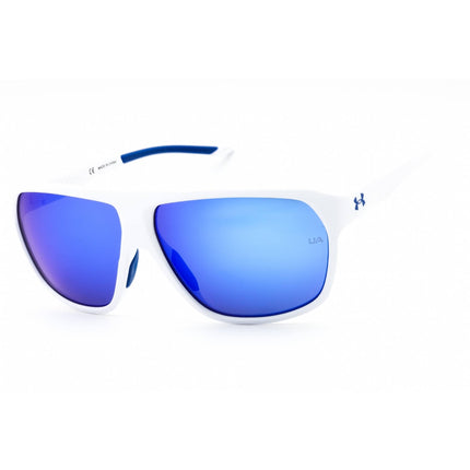 Under Armour Unisex Sunglasses - Matte White Square Full Rim | UA DOMINATE 0WWK W1 ,