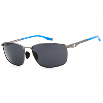 Under Armour Men's Sunglasses - Matte Ruthenium Blue Metal | UA FOCUSED/G 09T9 IR ,