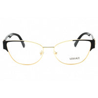 Versace Women's Eyeglasses - Gold/Black Metal Cat Eye Full Rim Frame | VE1267B 1433 ,