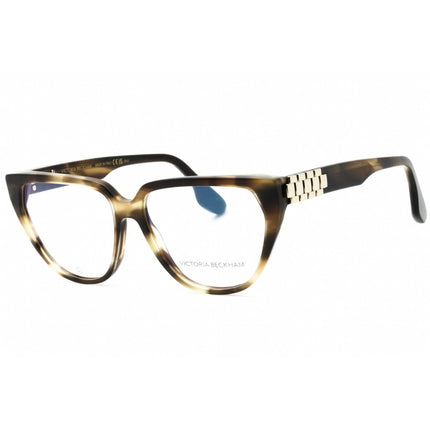 Victoria Beckham Women's Eyeglasses - Striped Khaki Havana Full Rim Frame | VB2661 321 ,