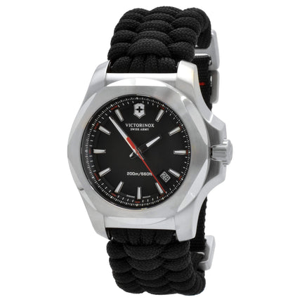 Victorinox Swiss Army Men's Watch - I.N.O.X. Quartz Black Dial Strap Dive | 241726 ,