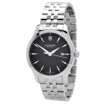 Swiss Army Men's Bracelet Watch - Alliance Black Dial Stainless Steel | 241801 ,