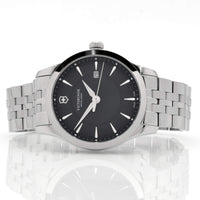Swiss Army Men's Bracelet Watch - Alliance Black Dial Stainless Steel | 241801 ,