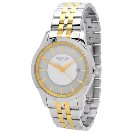 Swiss Army Men's Two Tone Bracelet Watch - Alliance Quartz Silver Dial | 241803 ,