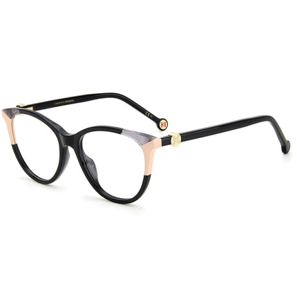 Carolina Herrera Women's Eyeglasses - Black Nude Cat Eye Full Rim Frame | CH 0054 0KDX ,