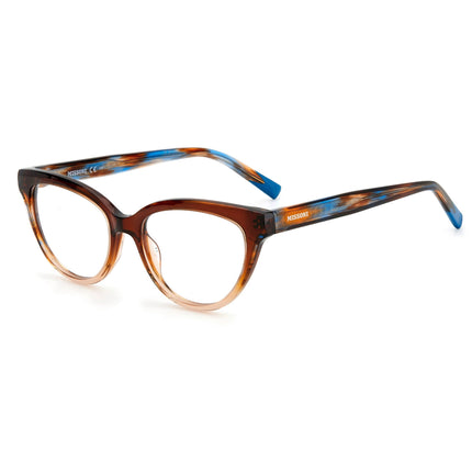 Missoni Women's Eyeglasses - Brown Horn Plastic Cat Eye Full Rim Frame | MIS 0091 0EX4 ,