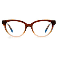 Missoni Women's Eyeglasses - Brown Horn Plastic Cat Eye Full Rim Frame | MIS 0091 0EX4 ,