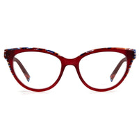 Missoni Women's Eyeglasses - Burgundy Pattern Plastic Cat Eye Frame | MIS 0091 0SR8 ,