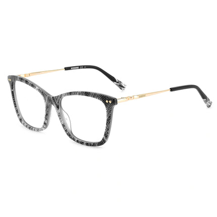 Missoni Women's Eyeglasses - White Black Pattern Metal/Plastic Frame | MIS 0108 0S37 ,