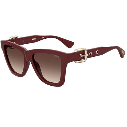 Moschino Women's Sunglasses - Burgundy Plastic Butterfly Full Rim | MOS131/S 0LHF/HA ,