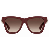 Moschino Women's Sunglasses - Burgundy Plastic Butterfly Full Rim | MOS131/S 0LHF/HA ,