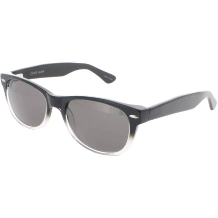 Chadalan Unisex Sunglasses - Black/Crystal Plastic Square Full Rim | HADEN-BLK/CRY ,