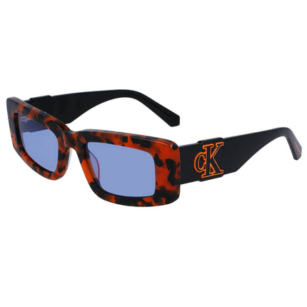 Calvin Klein Jeans Unisex Sunglasses - Orange Havana Acetate Full Rim | CKJ23609S 239 ,