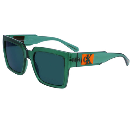 Calvin Klein Jeans Unisex Sunglasses - Green Plastic Square Full Rim | CKJ23622S 300 ,