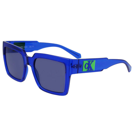 Calvin Klein Jeans Unisex Sunglasses - Blue Plastic Square Full Rim | CKJ23622S 400 ,