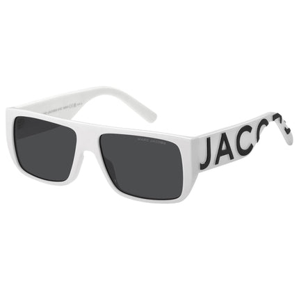 Marc Jacobs Unisex Sunglasses - White Black Plastic Frame | MARC-LOGO 096/S 0CCP/IR ,