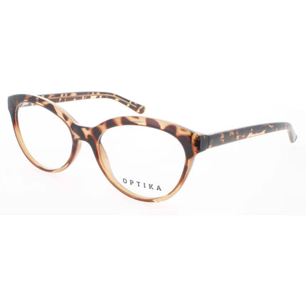 Optika Unisex Eyeglasses - Brown Plastic Cat Eye Full Rim Frame | OP 103 BROWN 52 ,