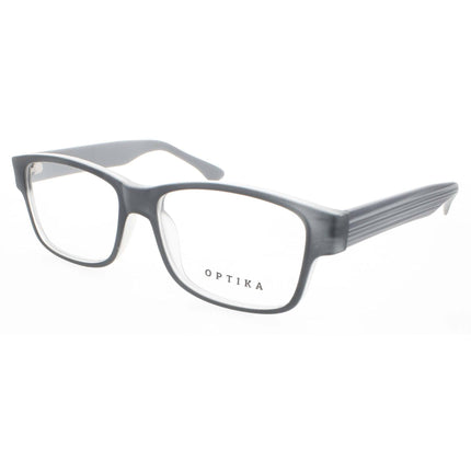 Optika Unisex Eyeglasses - Matte Black Plastic Rectangular Frame | OP 108 MATTE BLK 60 ,