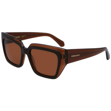 Salvatore Ferragamo Women's Sunglasses - Brown Acetate Cat Eye Frame | SF2002S 233 ,