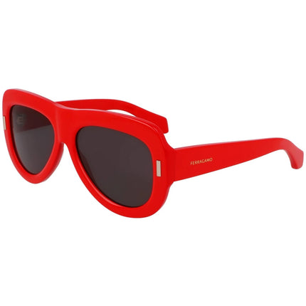 Salvatore Ferragamo Women's Sunglasses - Red Aviator Full Rim Frame | SF2029SE 600 ,