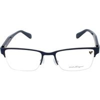 Salvatore Ferragamo Men's Eyeglasses - Matte Blue Rectangular Frame | SF2222 401 54 ,