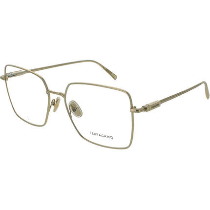 Salvatore Ferragamo Women's Eyeglasses - Gold Square Full Rim Frame | SF2230 710 56 ,