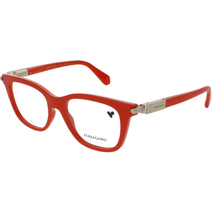 Salvatore Ferragamo Women's Eyeglasses - Red Plastic Cat Eye Frame | SF2973 600 50 ,