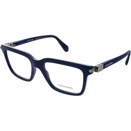 Salvatore Ferragamo Men's Eyeglasses - Navy Blue Plastic Square Frame | SF2978 414 54 ,