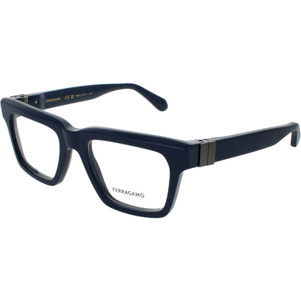 Salvatore Ferragamo Men's Eyeglasses - Blue Navy Rectangular Frame | SF2995 414 52 ,