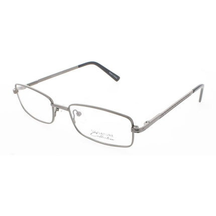 Signature Unisex Eyeglasses - Gunmetal Rectangular Full Rim Frame | 1119 Gunmetal 52 ,
