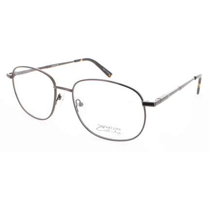 Signature Unisex Eyeglasses - Brown Metal Round Shape Full Rim Frame | 1124 Brown 57 ,