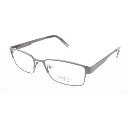 Signature Unisex Eyeglasses - Gunmetal Metal Rectangular Frame | Pn103 Gunmetal 53 ,