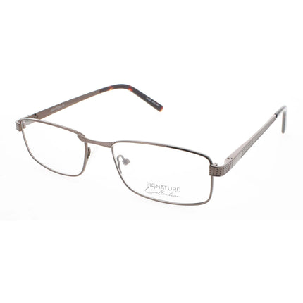 Signature Unisex Eyeglasses - Dark Brown Metal Rectangular Frame | Pn105 DarkBrown 54 ,
